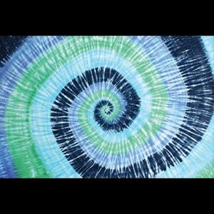 Blue and Green Tie Dye Tapestry